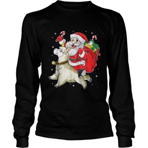 Santa riding Llamacorn christmas Longsleeve Tee