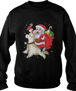 Santa riding Llamacorn christmas Sweatshirt