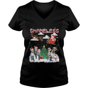 Shameless Santa claus christmas Vneck