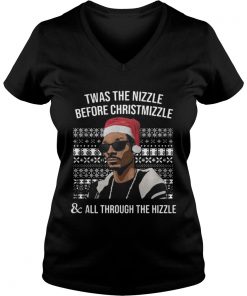 Snoop dogg Twas the nizzle before christmizzle and all through the hizzle Vneck