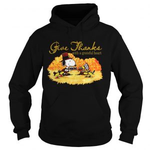 Snoopy and woodstock give thanks with a grateful heart Hoodie