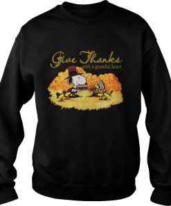 Snoopy and woodstock give thanks with a grateful heart Sweatshirt
