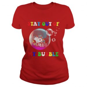 Snoopy sleeping stay out of my bubble Ladies Tee