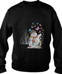Snowman Winter clean snow Butterfly Sweatshirt