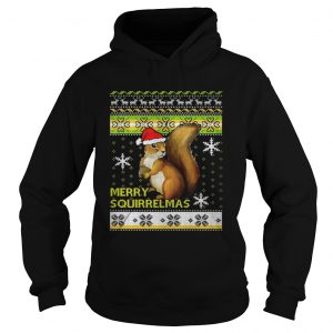 Squirrel Merry Squirrelmas christmas ugly Hoodie