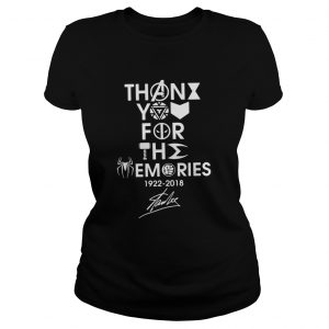 Stan Lee Thank You For The Memories 1922 2018 Ladies Tee