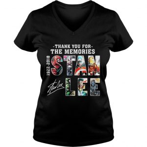 Stan Lee Thanks For Memories 1922-2018 Marvel Vneck