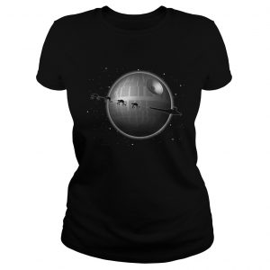 Star Wars Battlefront Star Destroyer and Death Star Christmas Ladies Tee