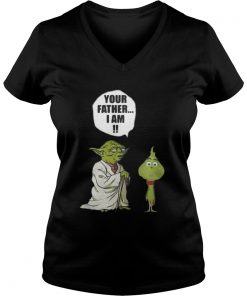 Star war yoda talk to grinch your father I am Vneck