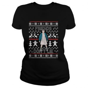 Stranger Things 11 – Friends Don’t Lie Christmas Ladies Tee