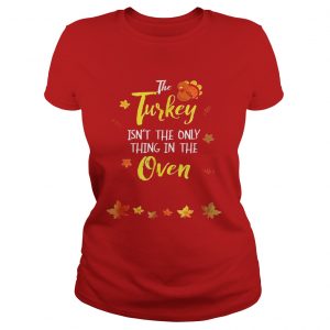 Thanksgiving Pregnancy Announcement Reveal ladies Tee
