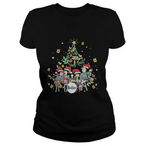 The Beatles and Christmas tree Ladies Tee