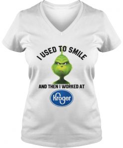 The Grinch I Used To Smile And Then I Worked At Kroger Vneck