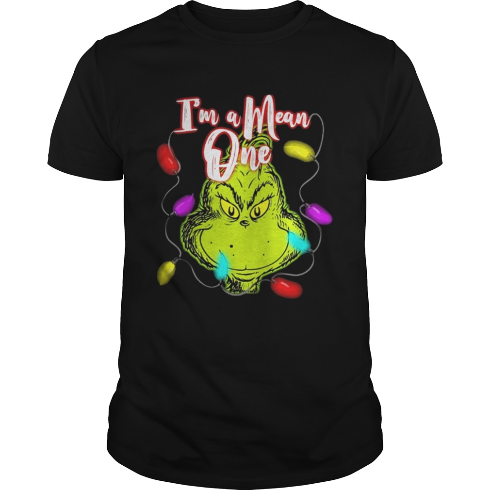 The Grinch I’m a mean one christmas light shirt