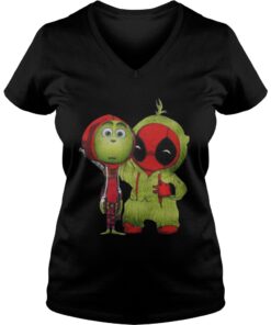 The Grinch and Deadpool baby Vneck