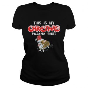 This is My Christmas Pajama Corgi Dogs Santa Ladies Tee