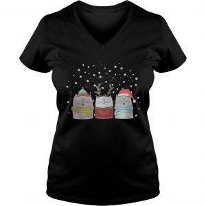 Three Cat Sing Christmas Vneck