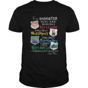 To my daughter you are brave like gryffindor loyal like Hufflepuff Guys