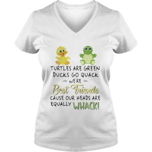 Turtles are green Ducks go quack we’re best friends Vneck