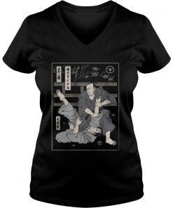 Two Samurai wrestling knockout Vneck