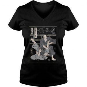 Two Samurai wrestling knockout Vneck