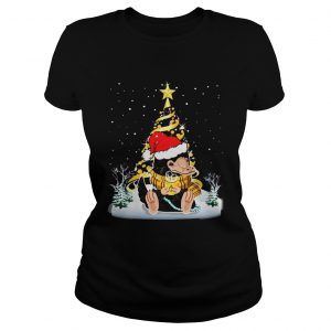Unicorn christmas tree Ladies Tee