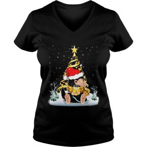 Unicorn christmas tree Vneck