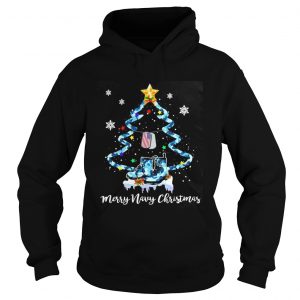 Veteran Merry Navy Christmas Tree Sweat Hoodie