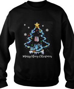 Veteran Merry Navy Christmas Tree Sweat Sweatshirt