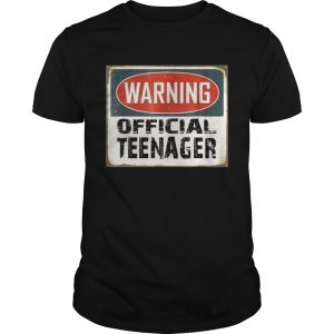 Warning Official Teenager T Shirt 13th Birthday Guys