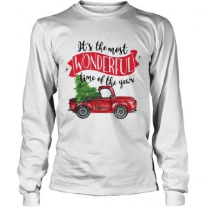 Wonderful time of the year Christmas tree red car believe Longsleeve Tee