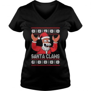Zoidberg Santa Claws Christmas Ugly Vneck