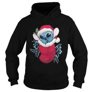 Baby Stitch in Christmas stocking Hoodie