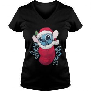 Baby Stitch in Christmas stocking Vneck