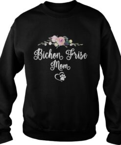 Bichon Frise Dog Mom Floral Sweatshirt