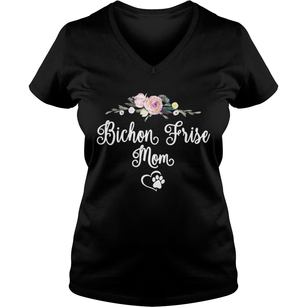 Bichon Frise Dog Mom Floral shirt