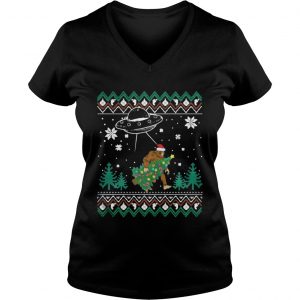 Bigfoot Christmas Tree Bigfoot Decoration Christmas Vneck