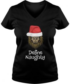 Bigfoot Santa define naughty Vneck