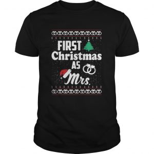 Bump’s First Christmas with santa hat Unisex Tee