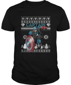 Captain Marvel ugly christmas Guys Tee