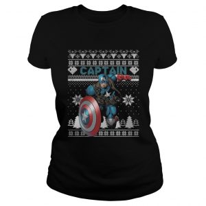 Captain Marvel ugly christmas Ladies Tee