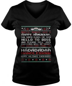 Central Perk Monica monica have a happy ugly Christmas Vneck