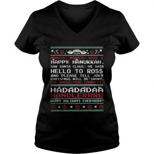 Central Perk Monica monica have a happy ugly Christmas Vneck