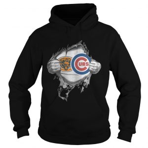 Chicago Bears and Chicago Cubs inside me Hoodie