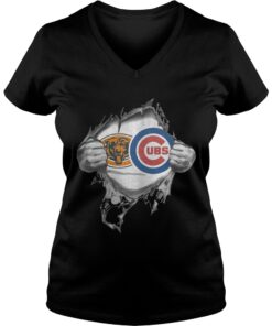 Chicago Bears and Chicago Cubs inside me Vneck