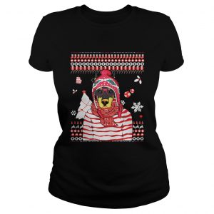 Christmas Doberman Pinscher Sweat Ladies Tee
