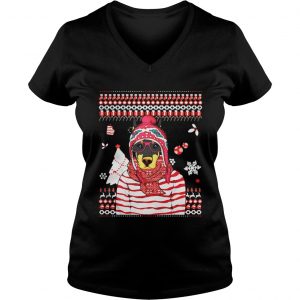 Christmas Doberman Pinscher Sweat Vneck