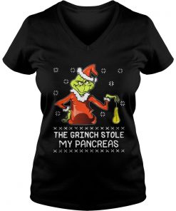 Christmas The Grinch stole my pancreas Vneck