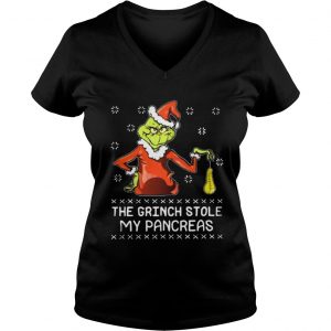 Christmas The Grinch stole my pancreas Vneck