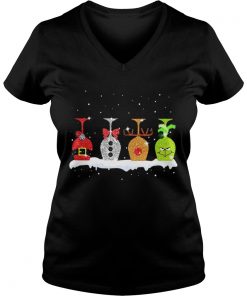 Christmas wine glasses Grinch Vneck